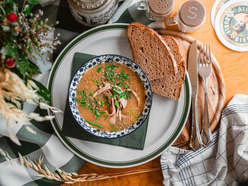 Altbayrische Kartoffelsuppe mit Röstzwiebeln